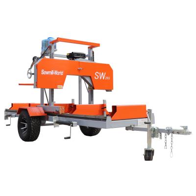 China Máquina de aserradero de banda portátil para silvicultura a gasolina,Máquina de aserradero de banda portátil para corte de madera en venta