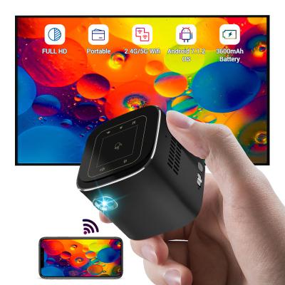China Mini Smart Projector 4K Phone Portable Pico Cube LED DLP Android Wireless Factory Supply Movie Short Throw Projectors for sale