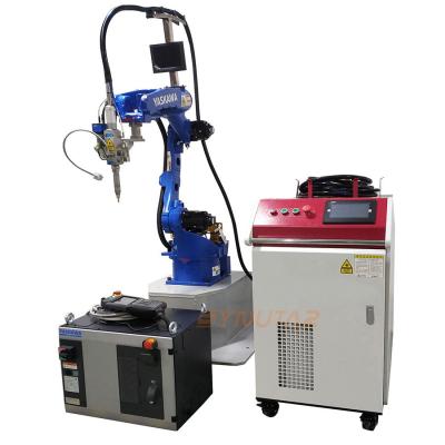 China Automated Energy Storage Battery/Lithium Battery Cabinet Six-axis Robot Arm Laser Welding Machine for sale
