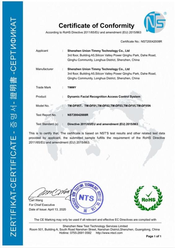 RoHS - Shenzhen Union Timmy Technology Co., Ltd.