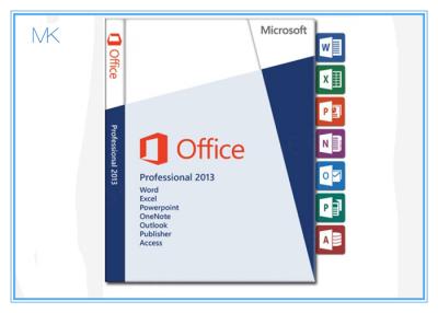 China DVD + Key Card Microsoft Office Professional 2013 Retail Box 32 Bit 64bit 100% Activation Online for sale