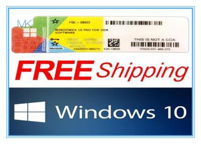 Κίνα Microsoft Windows 10 υπέρ κλειδί προϊόντων εξηντατετράμπιτο/παράθυρα 10 υπέρ κλειδί cOem προς πώληση