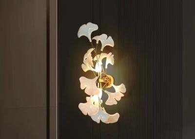 China New Design Bedside Decorative Marble Flower Bedroom Indoor Wall Mounted Sconce Lamp for sale