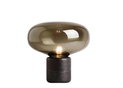 China Bedside Manufacturers Table Lamp Restaurant Nordic Smoky Glass Balls Table Lamp for sale