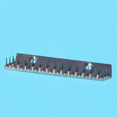 China Santex Stenter Machine Parts Needle Plate Pin Bar Copper Plate Nickel Plating 96mm Center Distance for sale