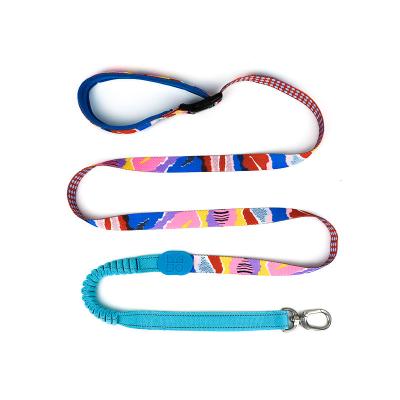 China Multifunctional Adjustable Polyester Dog Leash Handsfree Bungee Dog Leash for sale