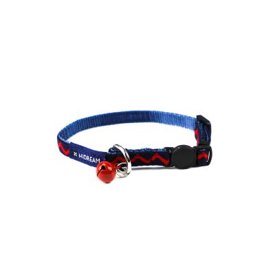 China Woven Safe Cat Collars Personalised Quick Release Cat Collar Soft Buckle for sale