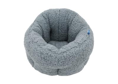 China Grey Round Fluffy Calming Plush Calming Dog Bed Xl  Small For Crate 19.6 Inch for sale