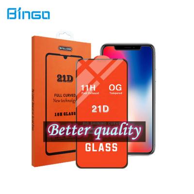 China 21D Anti Shock High Transparent 9h Temper Glass Screen Protector For Samsung for sale