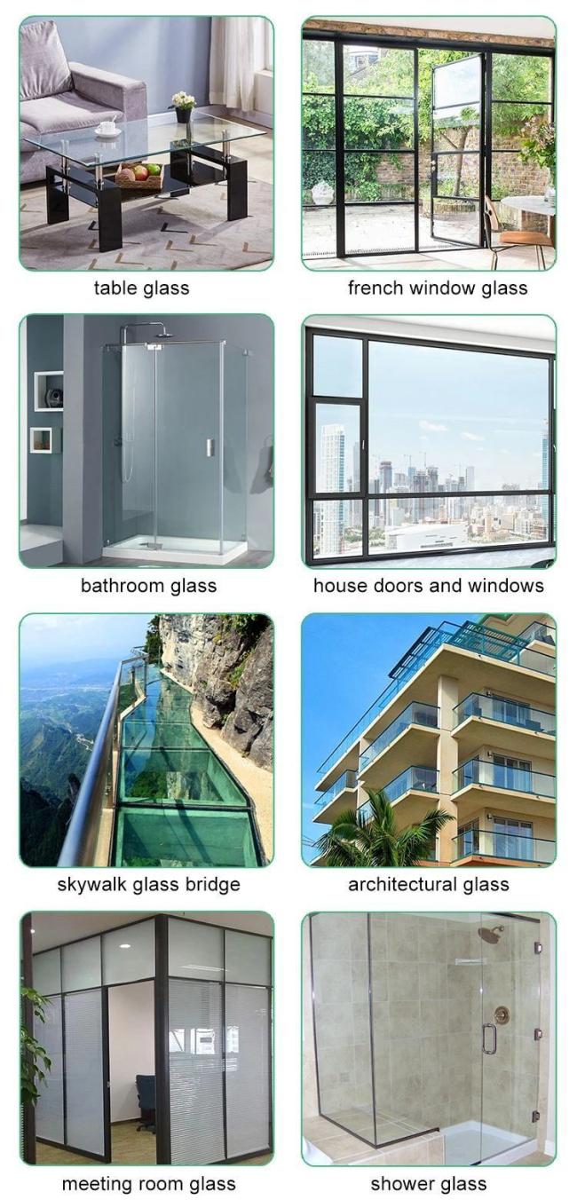 10mm Tempered Glass Price for Building Ground/Frosted Glass Satin Glass