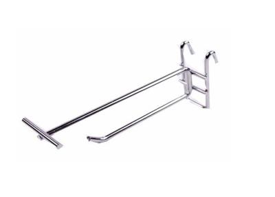 China Brushed Steel Product Display Hooks For Supermarket / Retail Store Silver Color for sale