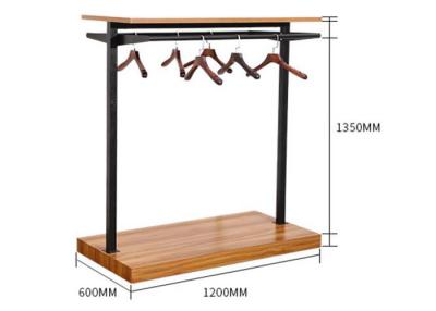China MDF Wood Flooring Stand Garment Display Stands For Retail Shop 120x60x132cm for sale