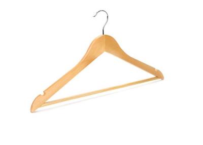 China Normally Design Maple Wooden Clothing Store Hangers For Hotel for sale