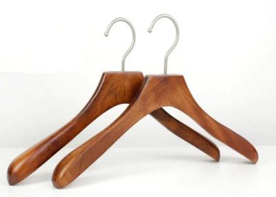 China 45CM Of Length Solid Wooden Clothing Store Hangers For Bussines Suit for sale