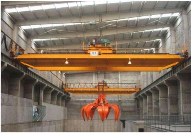 Crane in industrial setting