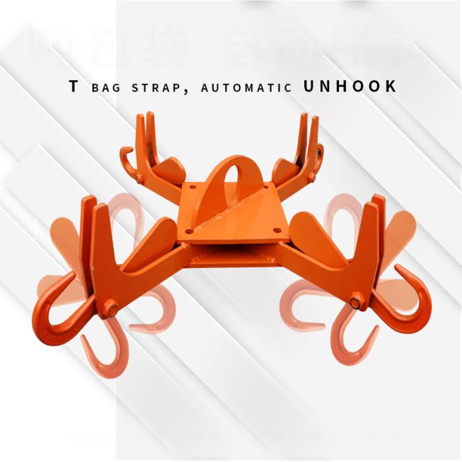 Hook in use for ton bag lifting operations