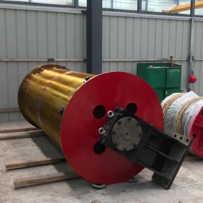 Close-up view of wire rope drum manufacturing quality