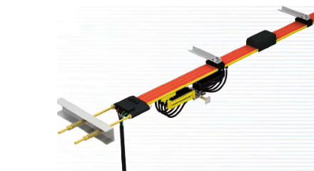 Crane busbar system overview showing seamless conductor design