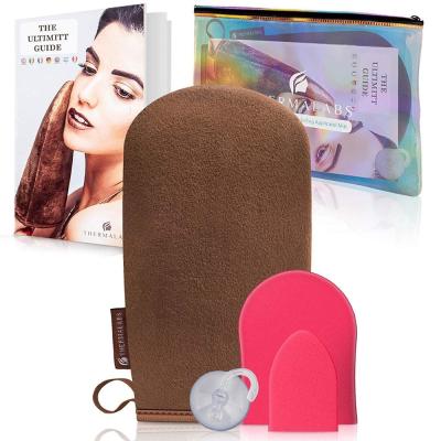 China Washable And Reusable Self Tanning Mitt Applicator For Back Face Body  Double Side Microfiber Sunless Tanner Glove à venda