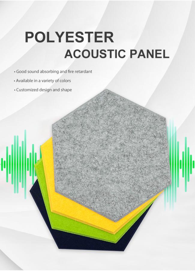 Soundproof polyester acoustic panel installation example
