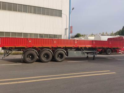 China 3 Axle Side Tilting Stake Cargo Trailer High Load Bearing Capacity for sale