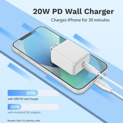 China Replaceable PD Power Adapter USB C Wall Charger 20W PC Plug for sale