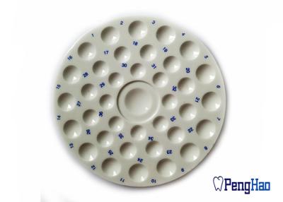 China Round Shape Ceramic Mixing Slab 35 Wells Type For Dental Laboratory for sale