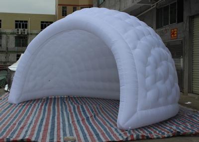 China 5.5mL x 4.5mH White Outdoor Inflatable Tent , Inflatable Dome Tent For Backyard for sale