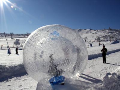 China Transparent Inflatable Zorb Ball For Snow / Giant Inflatable Zorbing Water Ball for sale