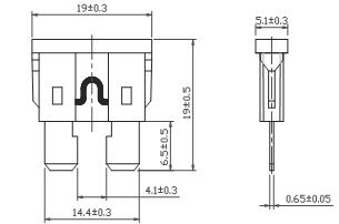 DC32V 2A Gray Automotive Blade Fuse UL Certified Supplied by China Factory