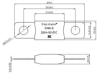 DC32V Ceramic Fuse for Semiconductor Protection Low Voltage Flat Plug Fuse with Fuse Holder