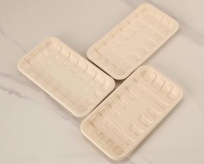 China Custom Biodegradable Trays Leak Proof Durable Design Microwave Safe Waterproof Natural Color. for sale