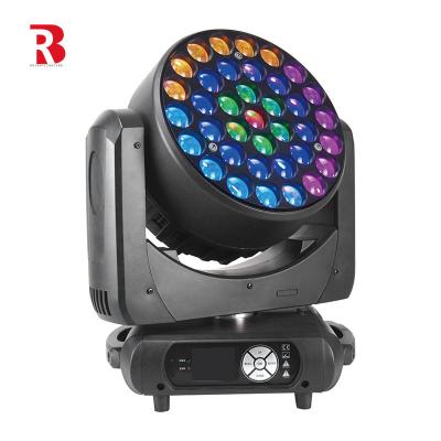 China 37*15W LED High Brightness RGBW 4in1 Wash Moving Head Light For Party Concert for sale
