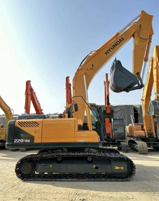 China Coreia Original Hyundai Excavator 220 Excavator Crawler Usado Equipamento Pesado à venda