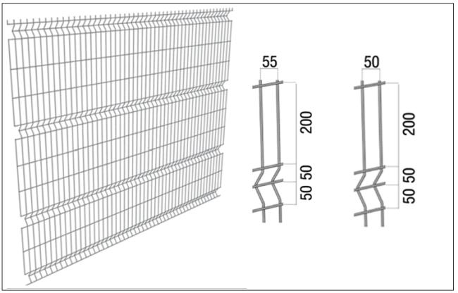fence post for curved mesh fence
