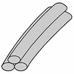 A plan of parallel laid steel wire rope.