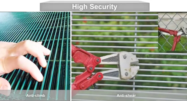 Heavy Duty Cheap Plastic Metal Garden Prison Railway Station High Security 358 Anti Climb Wire Mesh Fence for Sale