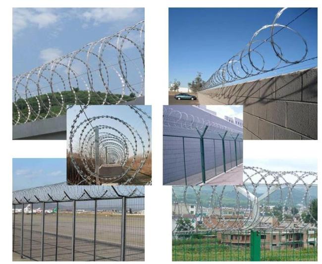 application of razor wire