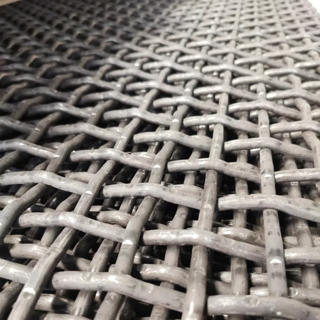 High Tensile 65 Mn Quarry Rock Crusher Crimped Wire Woven Screen Mesh for Vibrating