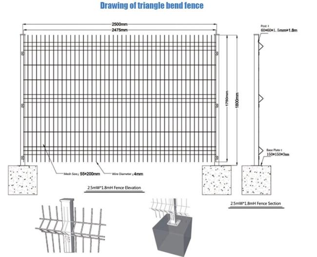 curved mesh fence