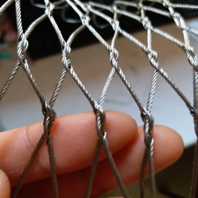 Diamond Mesh Fence/wire Rope Ferrule Mesh Ailbaba Flexible Stainless Steel Woven Customized 1.0-4.0mm Wanzhong CN;HEB