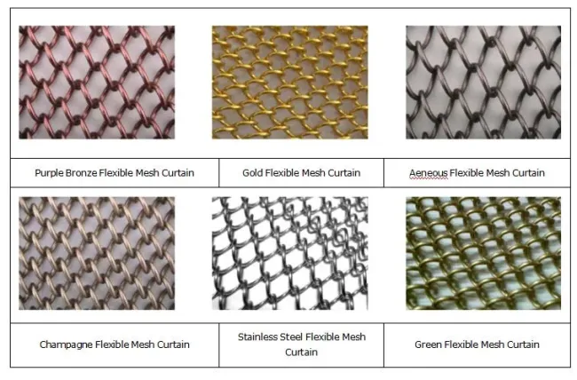 Stainless Steel Mesh Architectural Woven Wire Mesh for Cabinets Decorative Mesh