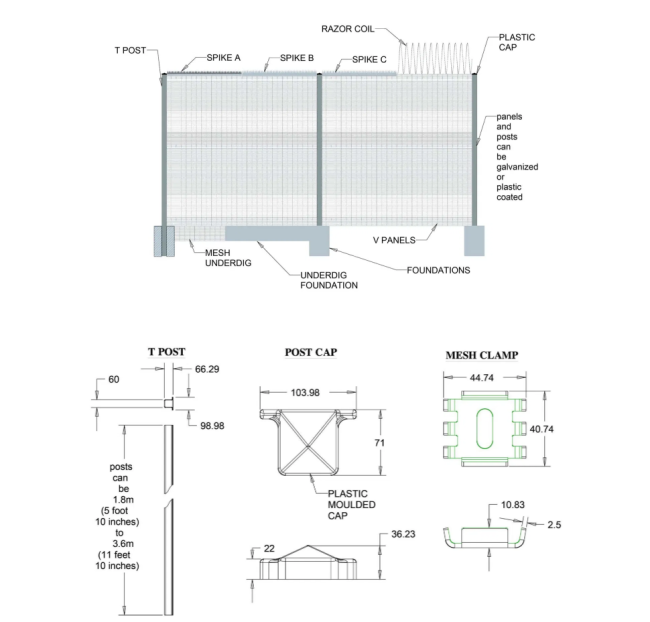 anti climb mesh fence