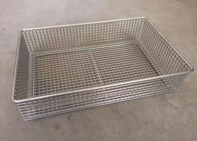 Chine Surgical 316l Stainless Steel Sterilization Tray Instrument Baskets Cleaning à vendre