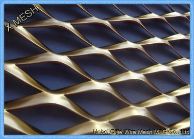 China Copper Expanded Metal Mesh , Architectural Sheet Metal Mesh Screen Anti - Slip Surface for sale