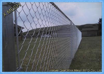 China Silver Chain Link Fence Fabric Weave Hot Galvanized Steel Wire For Engineering for sale