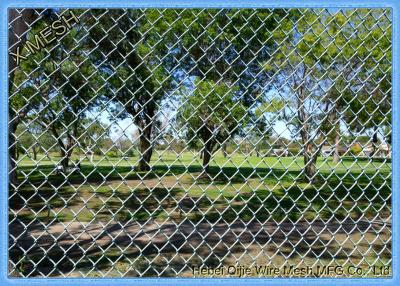 China Easily Install Chain Link Fence Fabric Green Color PVC Coated Materials for sale