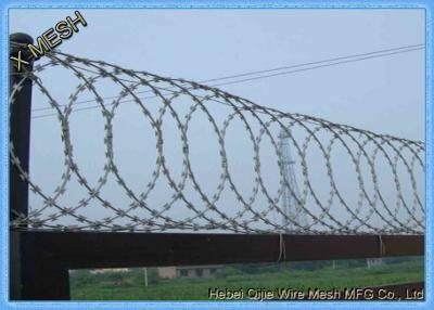 China Heavy Galvanised Concertina Razor Wire Barbed Tape Security Fencing for sale