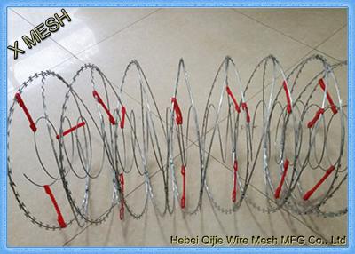 China Security Perimeter Galvanized Binding Wire Welded Razor Mesh 22 Mm Blade Length for sale