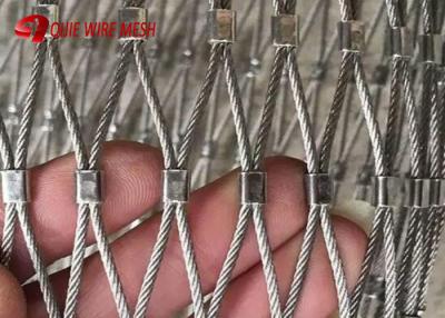 China Tipo Ferruled cuerda de alambre de acero inoxidable 1 x 19 flexibles Mesh Bird Aviary For Zoo en venta